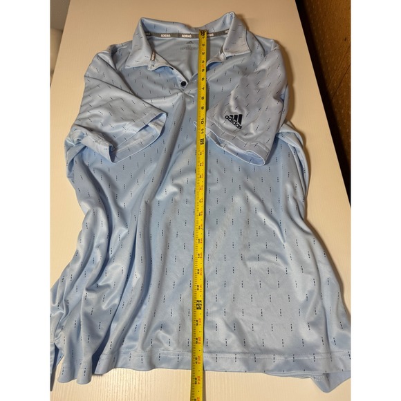 Men's Adidas Golf Polo Shirt Moisture Wicking Athletic Training Print Size XL - Picture 5 of 16